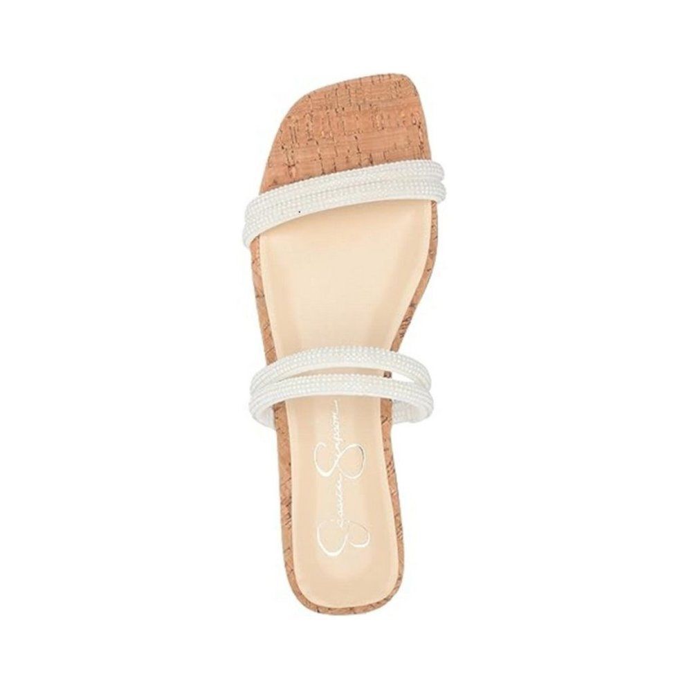 Jessica Simpson Sz.10 White 'Raexe 2' Slip-on Strappy Slide Sandals    285
